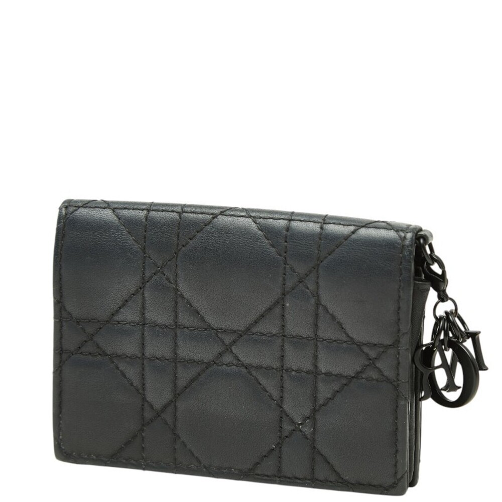 Christian Dior Dior Cannage Lady Bloom Business Card Holder/Card Case, Black ... View 2